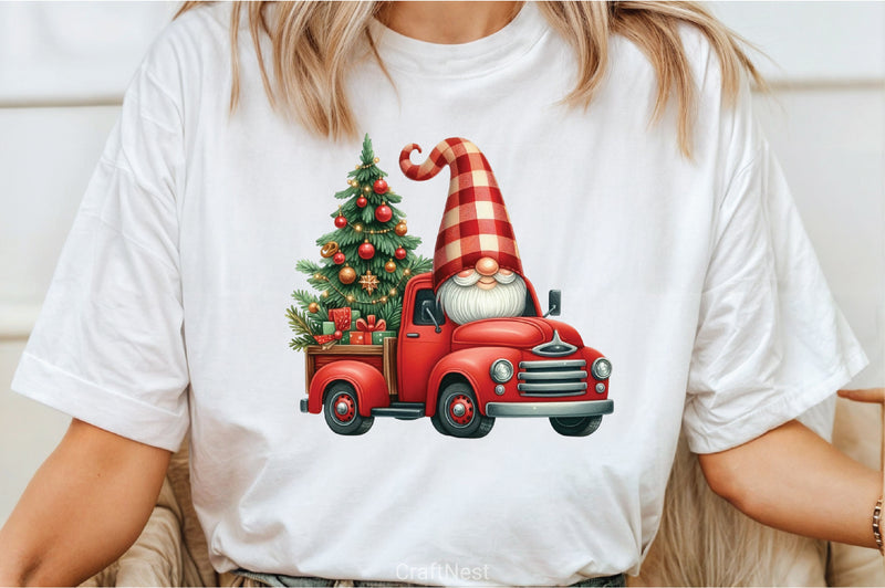 Christmas Gnome & Truck Clipart Bundle 1 - CraftNest - Digital Crafting and Art