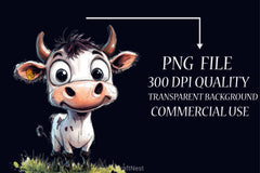 Funny Cow Clipart Bundle 3 - CraftNest - Digital Crafting and Art