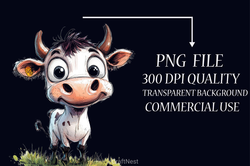 Funny Cow Clipart Bundle 3 - CraftNest - Digital Crafting and Art