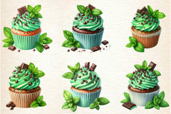 Minty Fresh Cupcake Clipart Bundle - CraftNest - Digital Crafting and Art