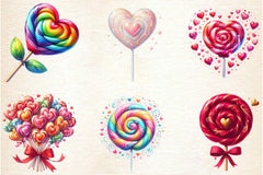Valentine Lollipops Clipart Bundle 2 - CraftNest - Digital Crafting and Art