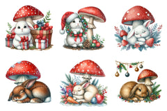 Christmas Bunny Fantasy Clipart Bundle - CraftNest - Digital Crafting and Art