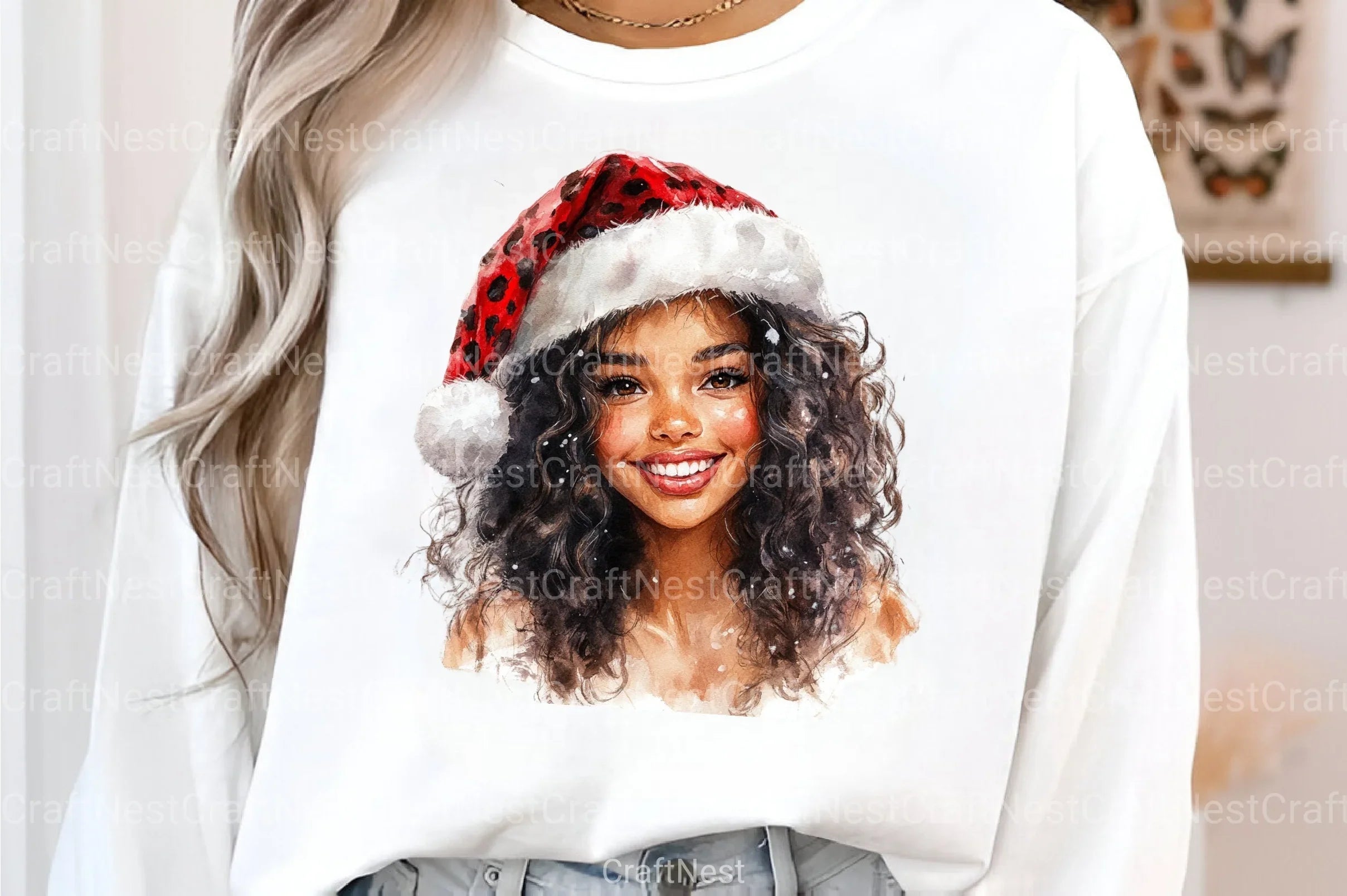 Leopard Girls Christmas Clipart Bundle - CraftNest - Digital Crafting and Art