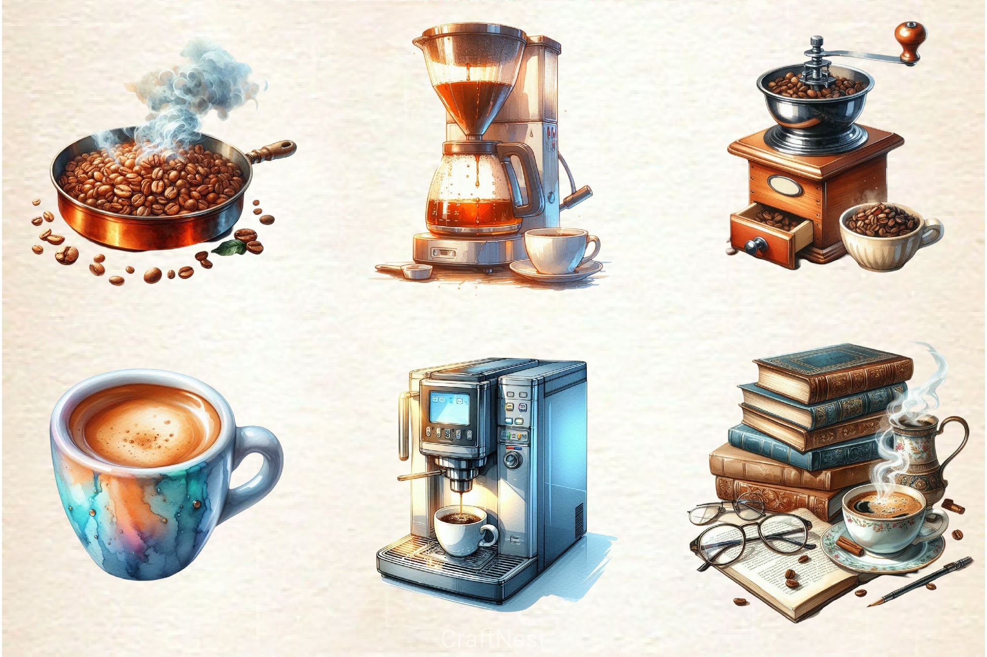 Making Coffee Clipart Bundle 2 - CraftNest - Digital Crafting and Art