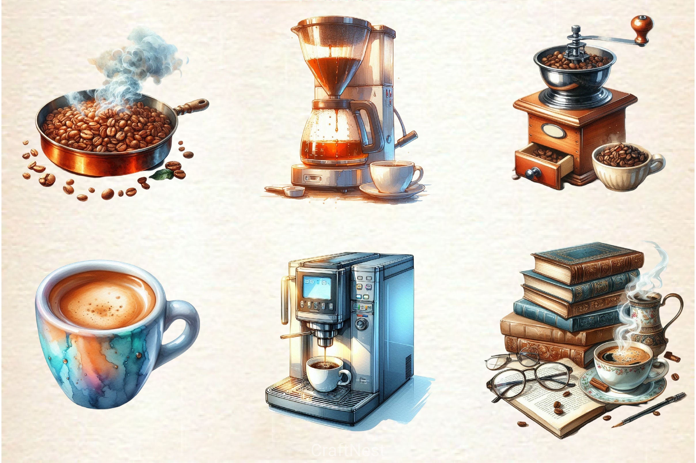 Making Coffee Clipart Bundle 2 - CraftNest - Digital Crafting and Art