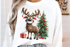 Funny Reindeer Christmas Clipart Bundle 7 - CraftNest - Digital Crafting and Art