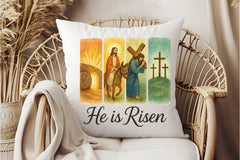 Brushstroke Jesus Easter Clipart Bundle: He Is Risen - CraftNest - Digital Crafting and Art