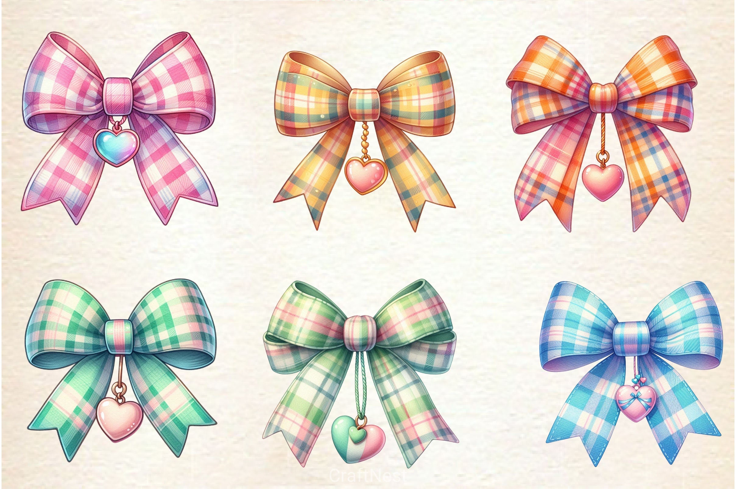 Coquette Valentine Bow Clipart Bundle 4 - CraftNest - Digital Crafting and Art