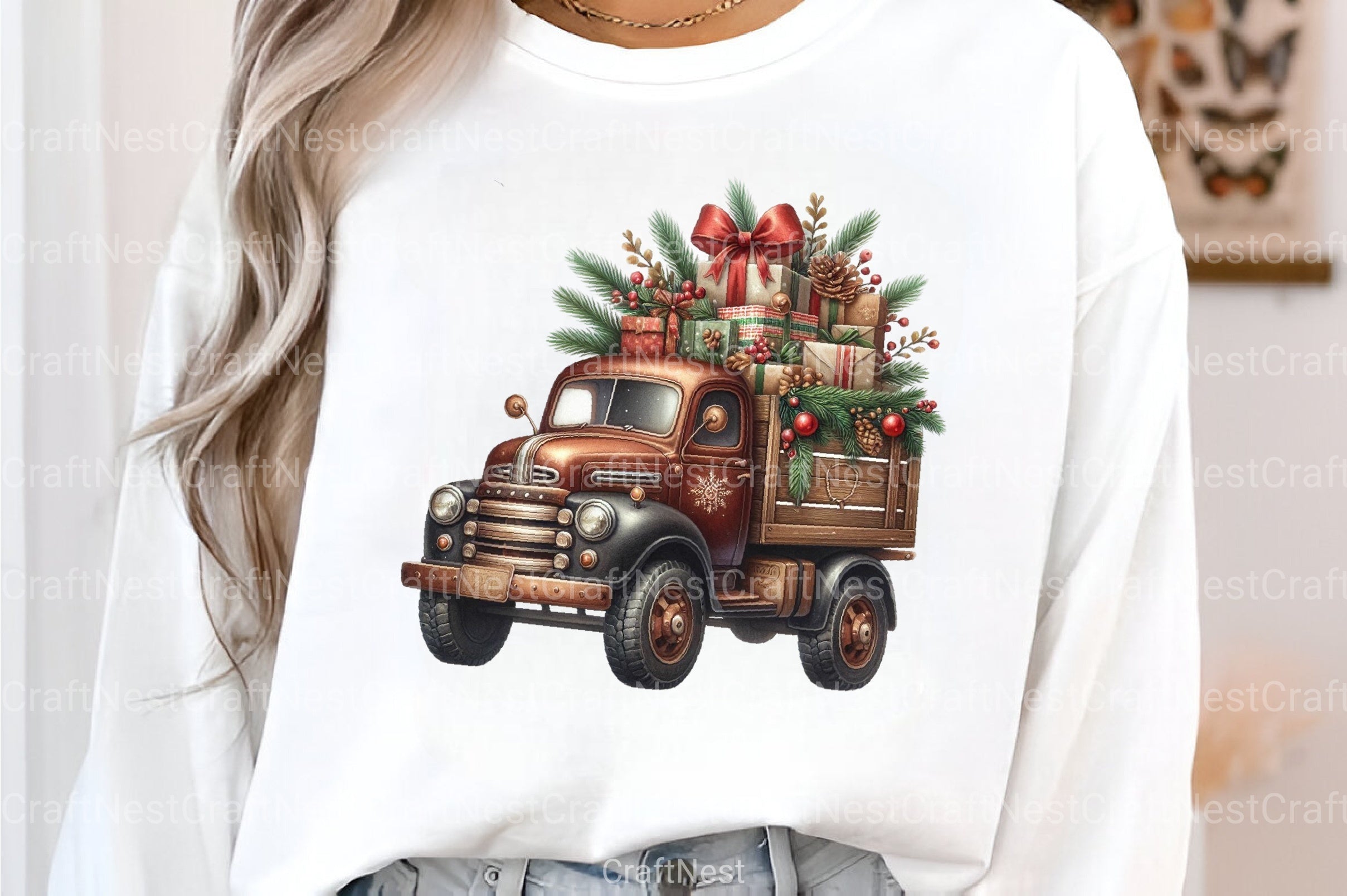 Christmas Trucks Clipart Bundle - CraftNest - Digital Crafting and Art