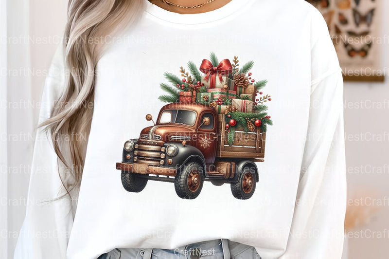 Christmas Trucks Clipart Bundle - CraftNest - Digital Crafting and Art