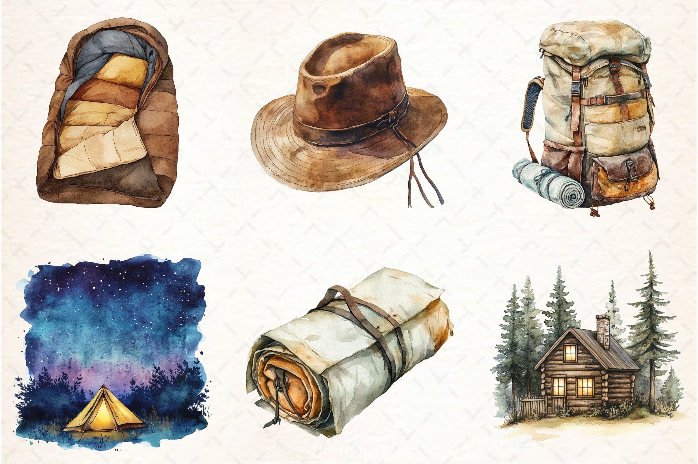 Camping Clipart Bundle 5 - CraftNest - Digital Crafting and Art