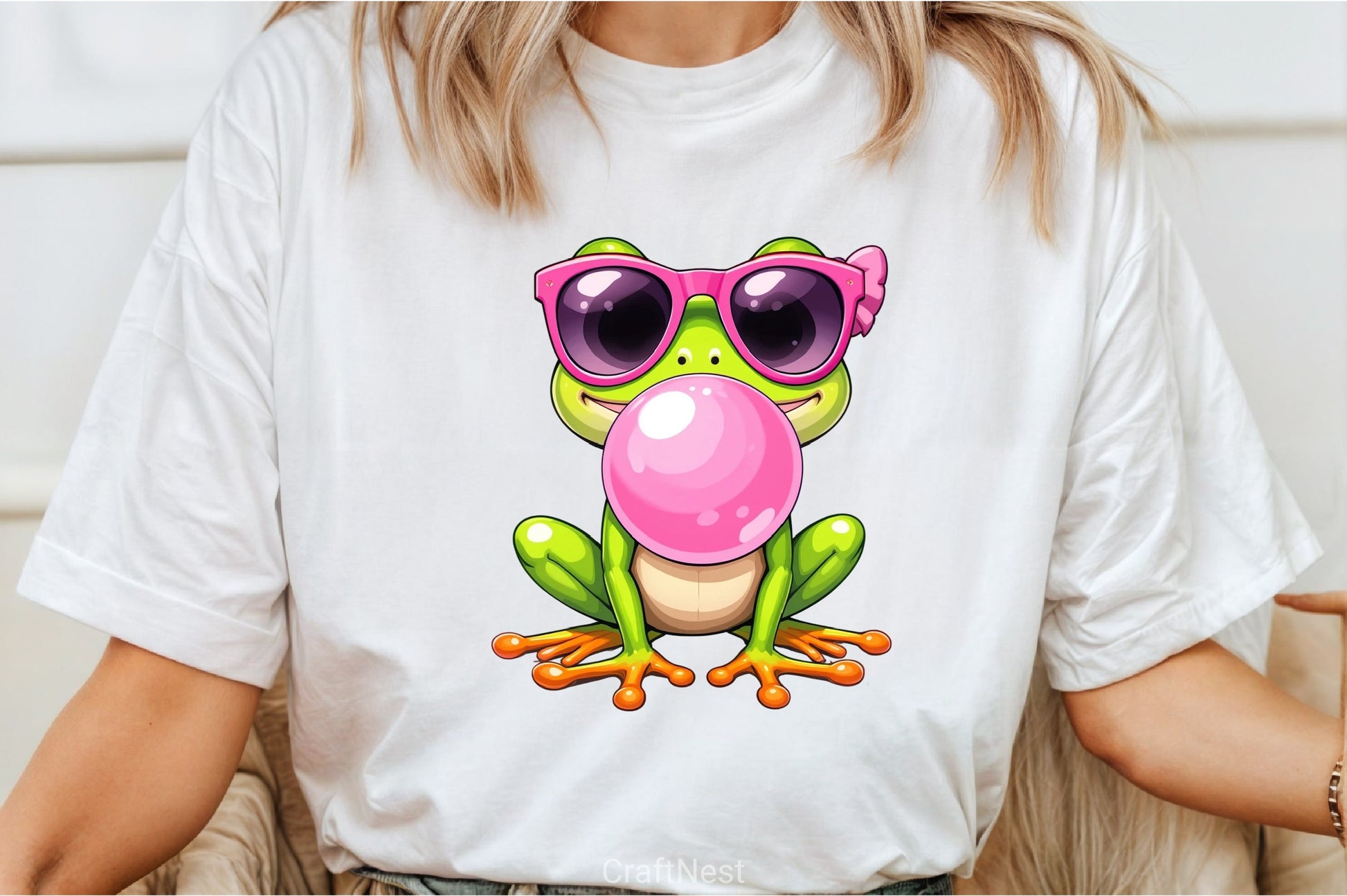 Retro Frog Bubblegum Clipart Bundle - CraftNest - Digital Crafting and Art
