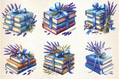 Summer Lavender Books Clipart Bundle - CraftNest - Digital Crafting and Art