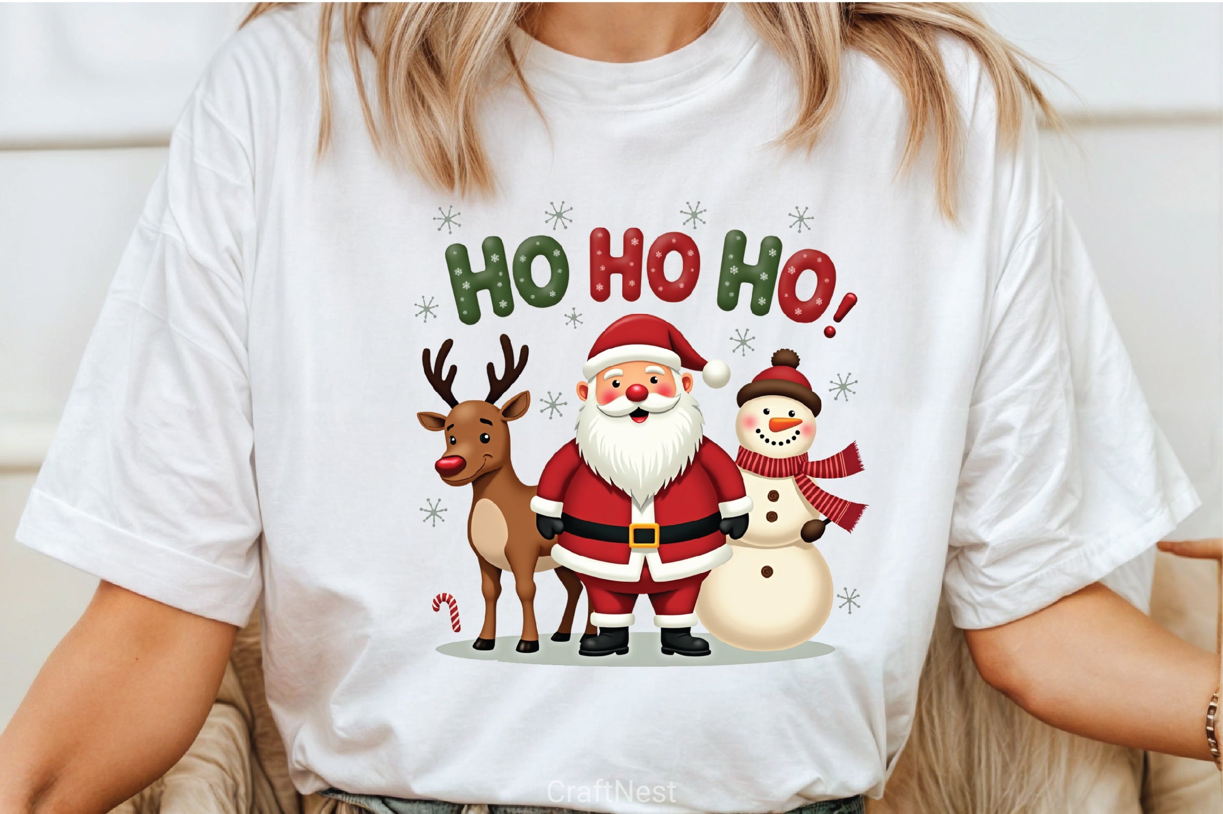 Funny Christmas Santa Reindeer Clipart Bundle - CraftNest - Digital Crafting and Art