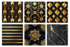 Black And Gold Digital Paper - CraftNest - Digital Crafting and Art