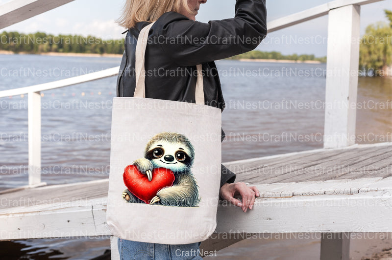 Valentine Sloth Clipart Bundle 1 - CraftNest - Digital Crafting and Art