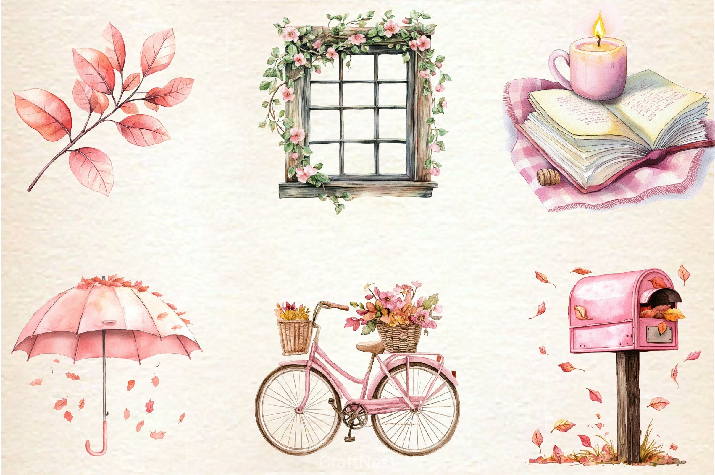 Autumn Serenity Clipart Bundle - CraftNest - Digital Crafting and Art