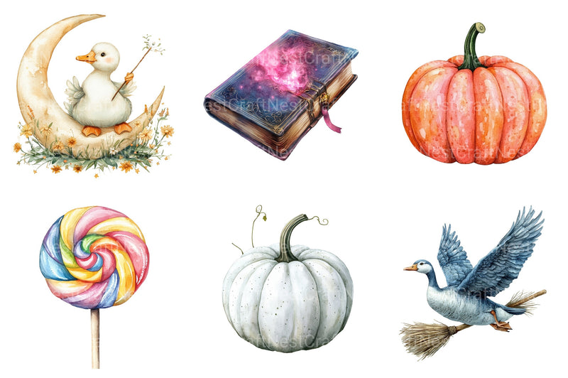 Pastel Halloween Aesthetics Clipart Bundle - CraftNest - Digital Crafting and Art