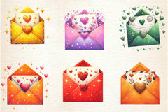 Valentine Glittery Love Letter Clipart Bundle 4 - CraftNest - Digital Crafting and Art