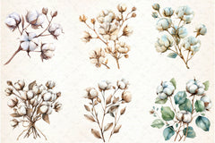 Cotton Branches Clipart Bundle - CraftNest - Digital Crafting and Art