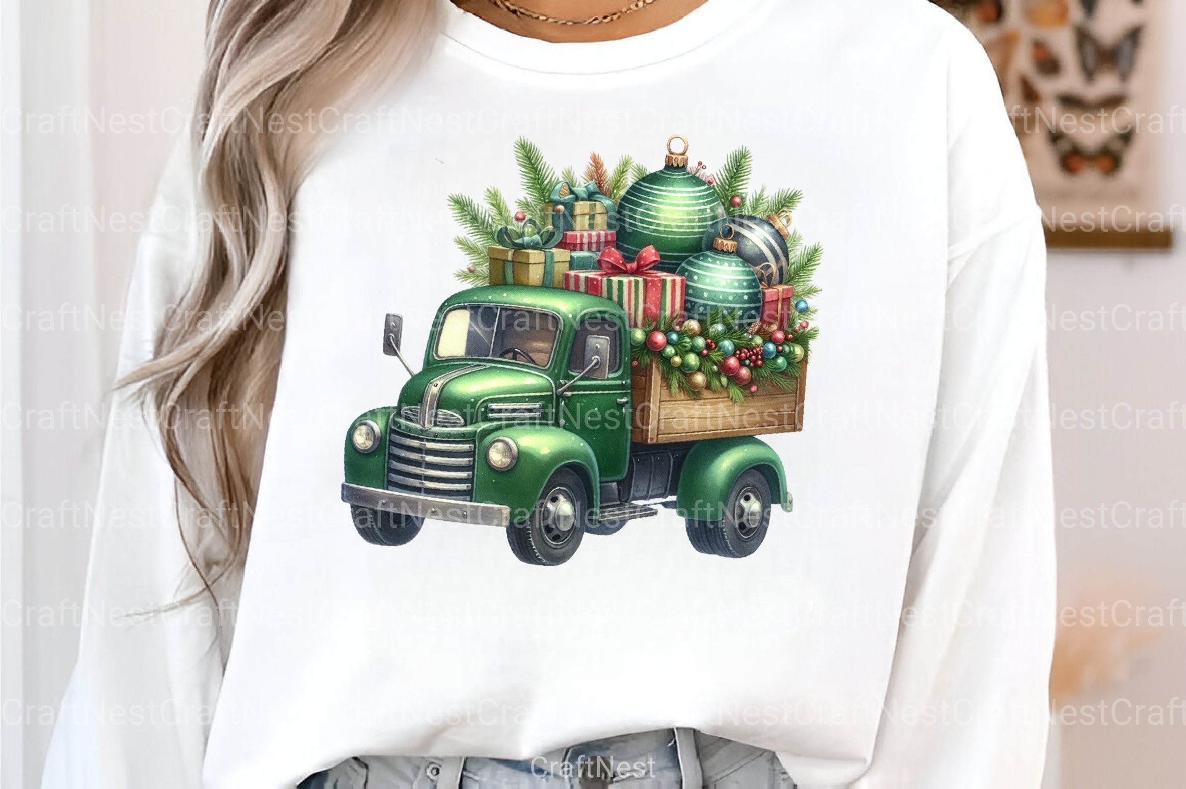 Christmas Truck Holiday Illustrations - CraftNest - Digital Crafting and Art