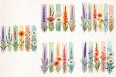 Brushstroke Christian Flower Clipart Bundle - CraftNest - Digital Crafting and Art