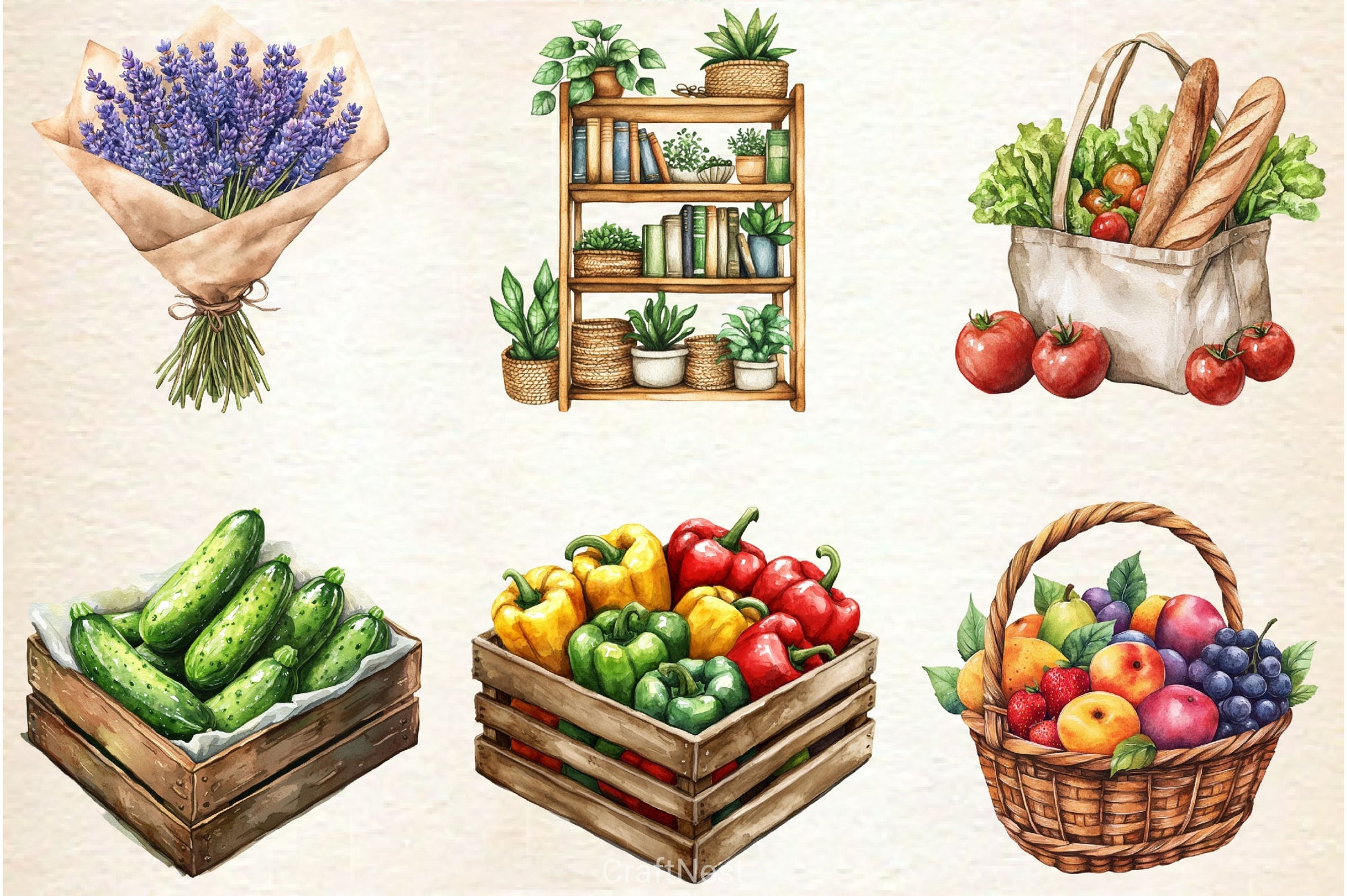 Farmer's Market Clipart Bundle - CraftNest - Digital Crafting and Art