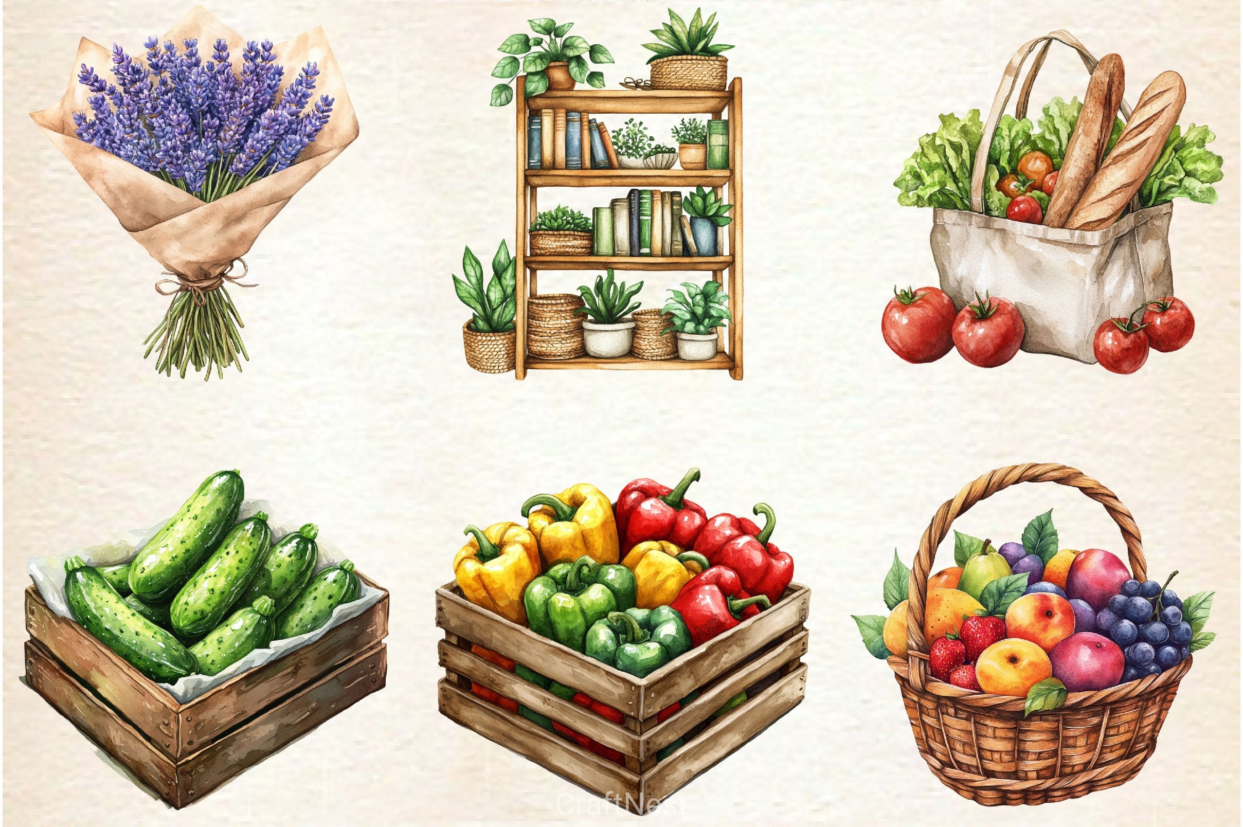 Farmer's Market Clipart Bundle - CraftNest - Digital Crafting and Art