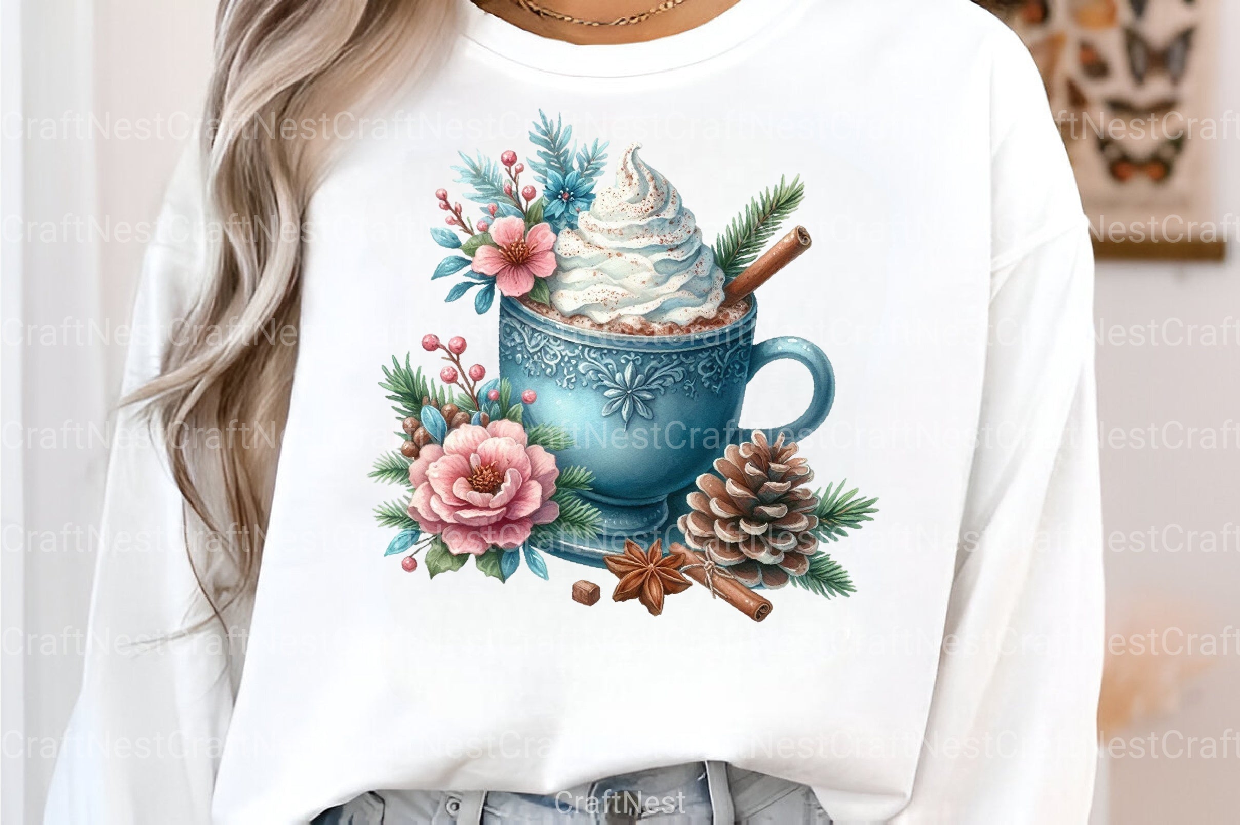 Winter Hot Cocoa Clipart Bundle: Cozy Chocolate Festive Printables - CraftNest - Digital Crafting and Art