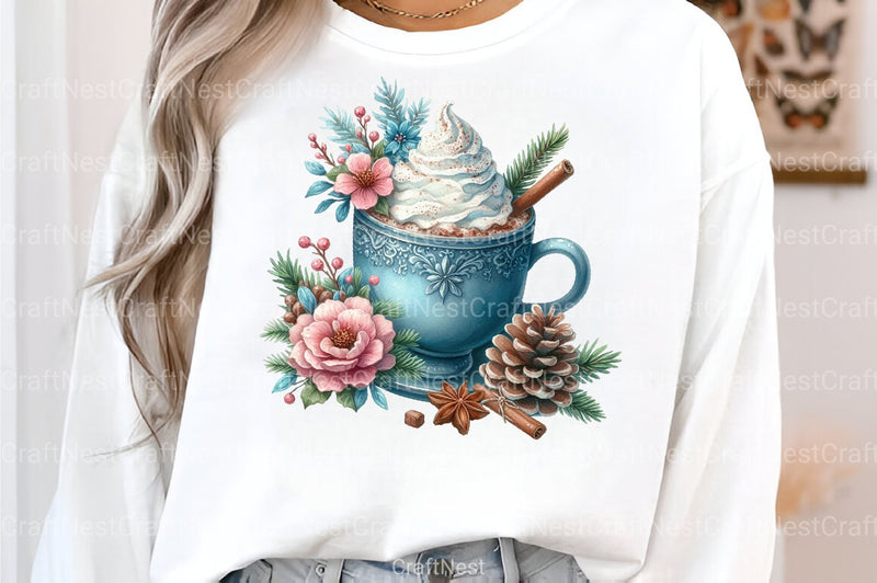 Winter Hot Cocoa Clipart Bundle: Cozy Chocolate Festive Printables - CraftNest - Digital Crafting and Art