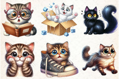 Surprised Crazy Cat Clipart Bundle - CraftNest - Digital Crafting and Art