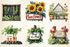 Garden Sign Clipart Bundle - CraftNest - Digital Crafting and Art