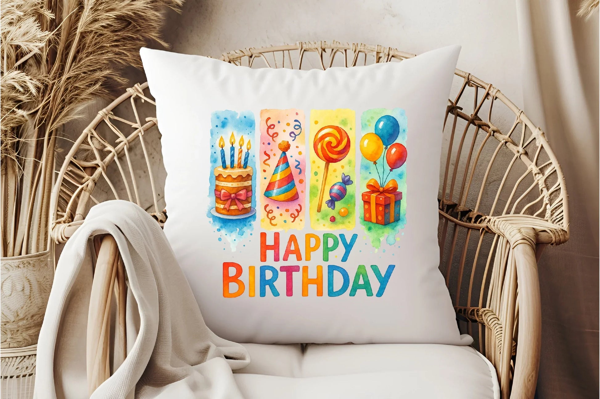 Happy Birthday Brushstroke Design Clipart Bundle - CraftNest - Digital Crafting and Art