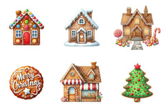 Gingerbread Houses Christmas Cookie Clipart Bundle - CraftNest - Digital Crafting and Art