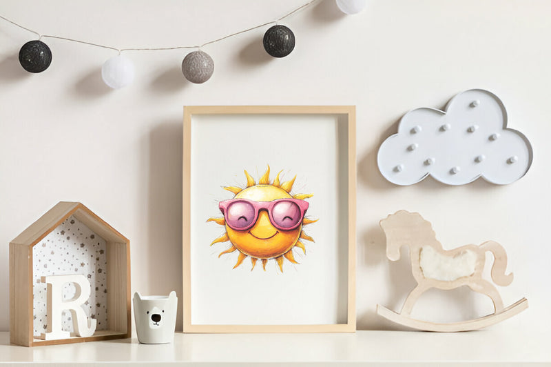 Cute Retro Summer Clipart Bundle - CraftNest - Digital Crafting and Art