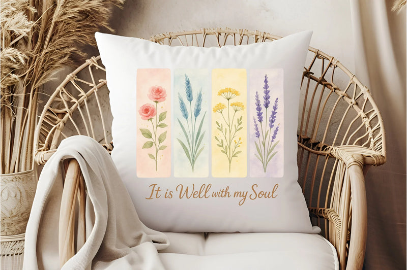 Brushstroke Floral Christian Flower Clipart Bundle - CraftNest - Digital Crafting and Art