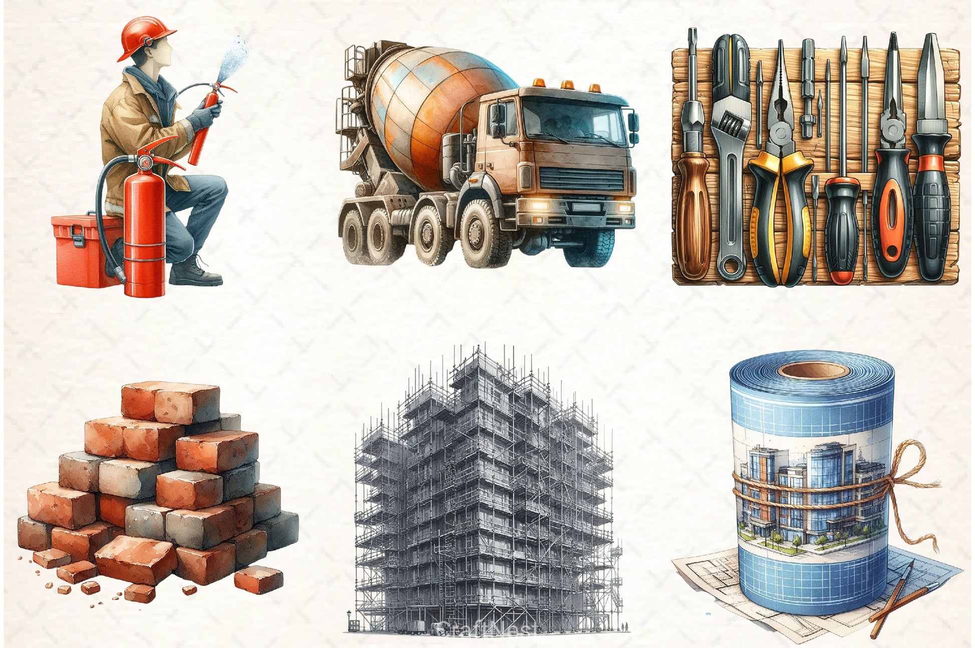 Construction Clipart Bundle 3 - CraftNest - Digital Crafting and Art