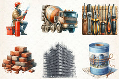 Construction Clipart Bundle 3 - CraftNest - Digital Crafting and Art