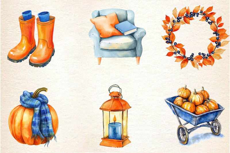 Cozy Autumn Clipart Bundle 3 - CraftNest - Digital Crafting and Art