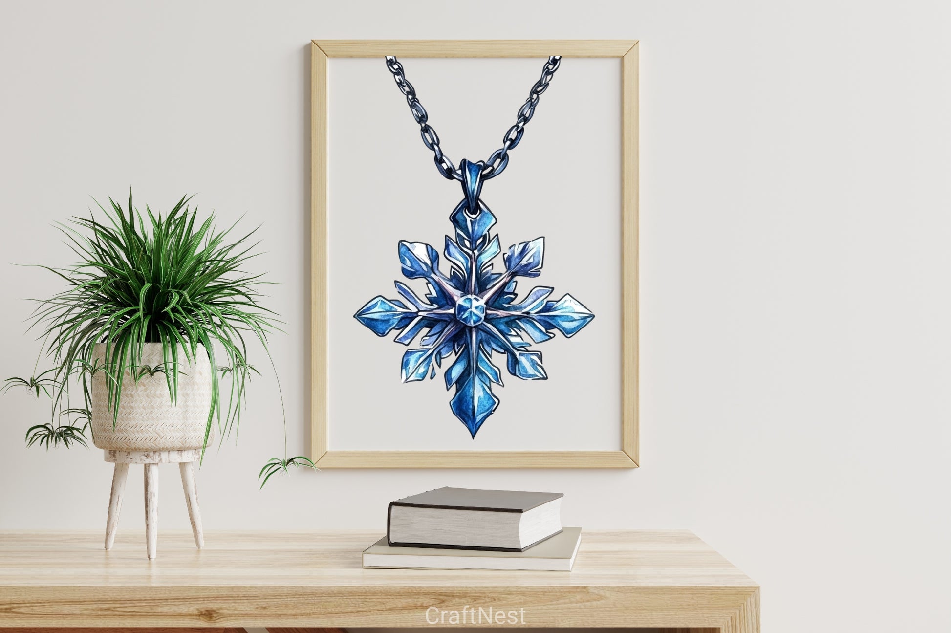 Cozy Winter Blue Snowflake Clipart Bundle - CraftNest - Digital Crafting and Art