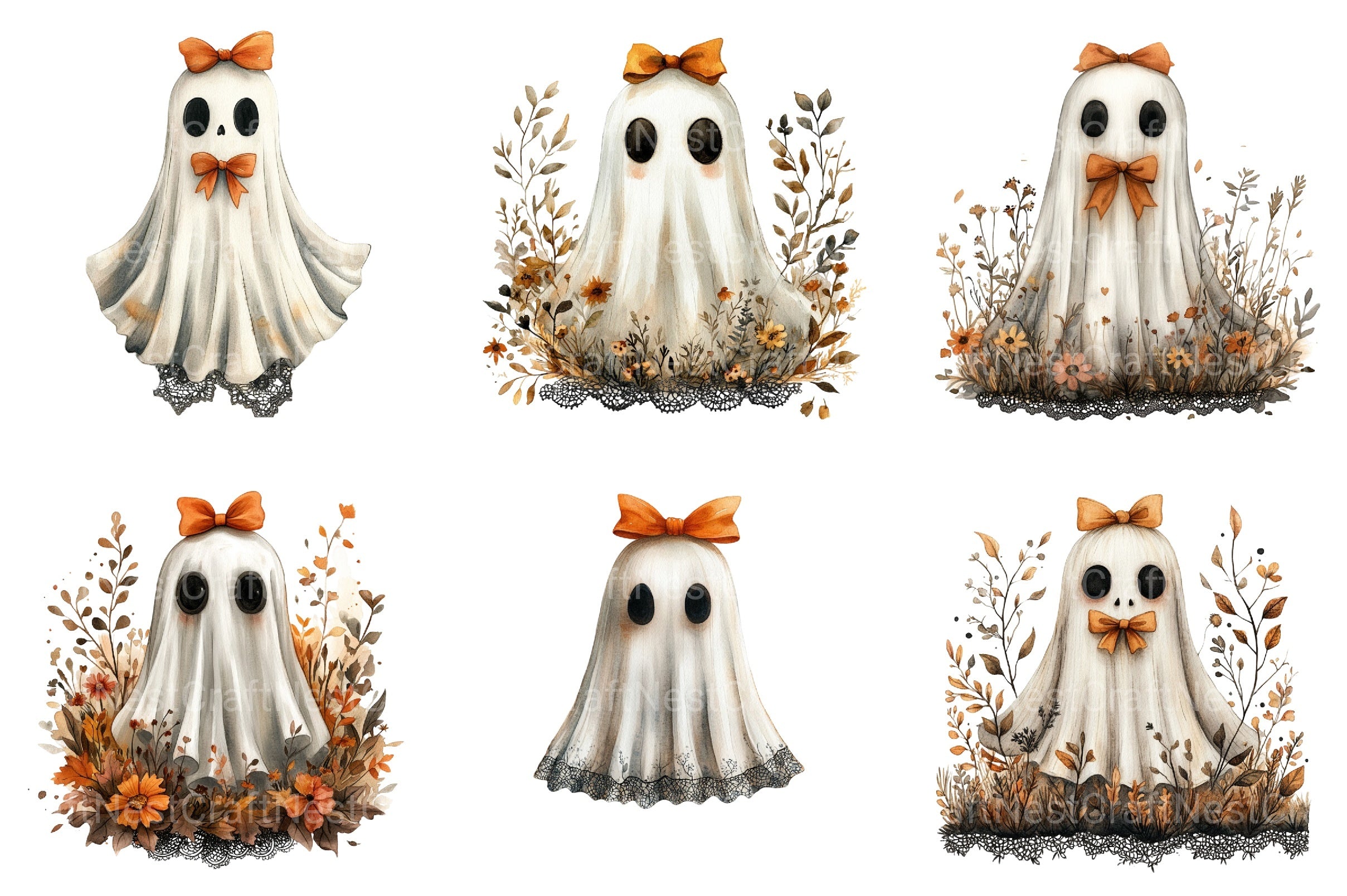 Girly Spooky Season Clipart Bundle - CraftNest - Digital Crafting and Art