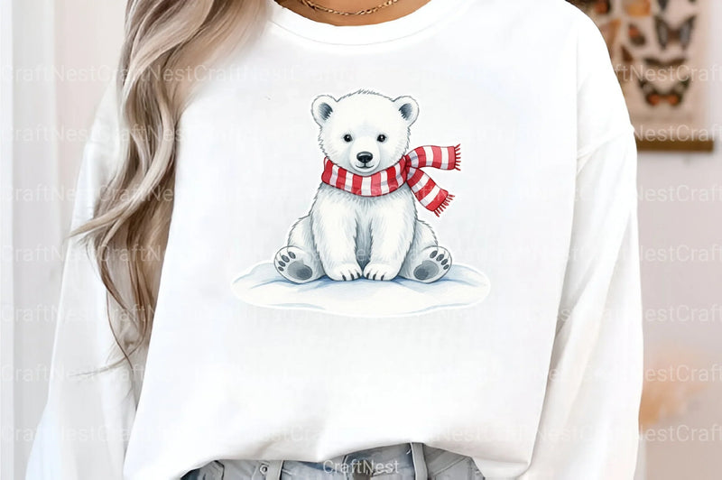 Polar Bear Christmas Clipart Bundle 2 - CraftNest - Digital Crafting and Art