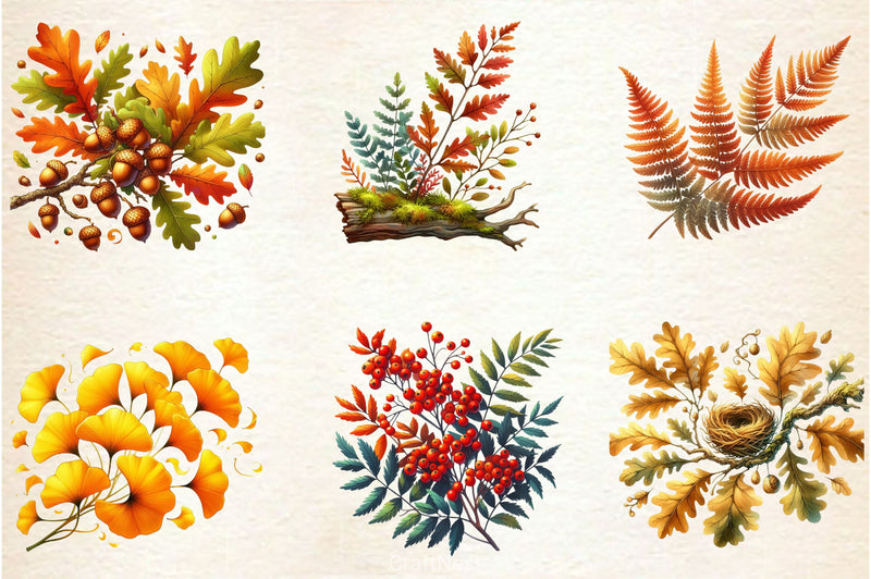 Autumn Nature Clipart Bundle - CraftNest - Digital Crafting and Art