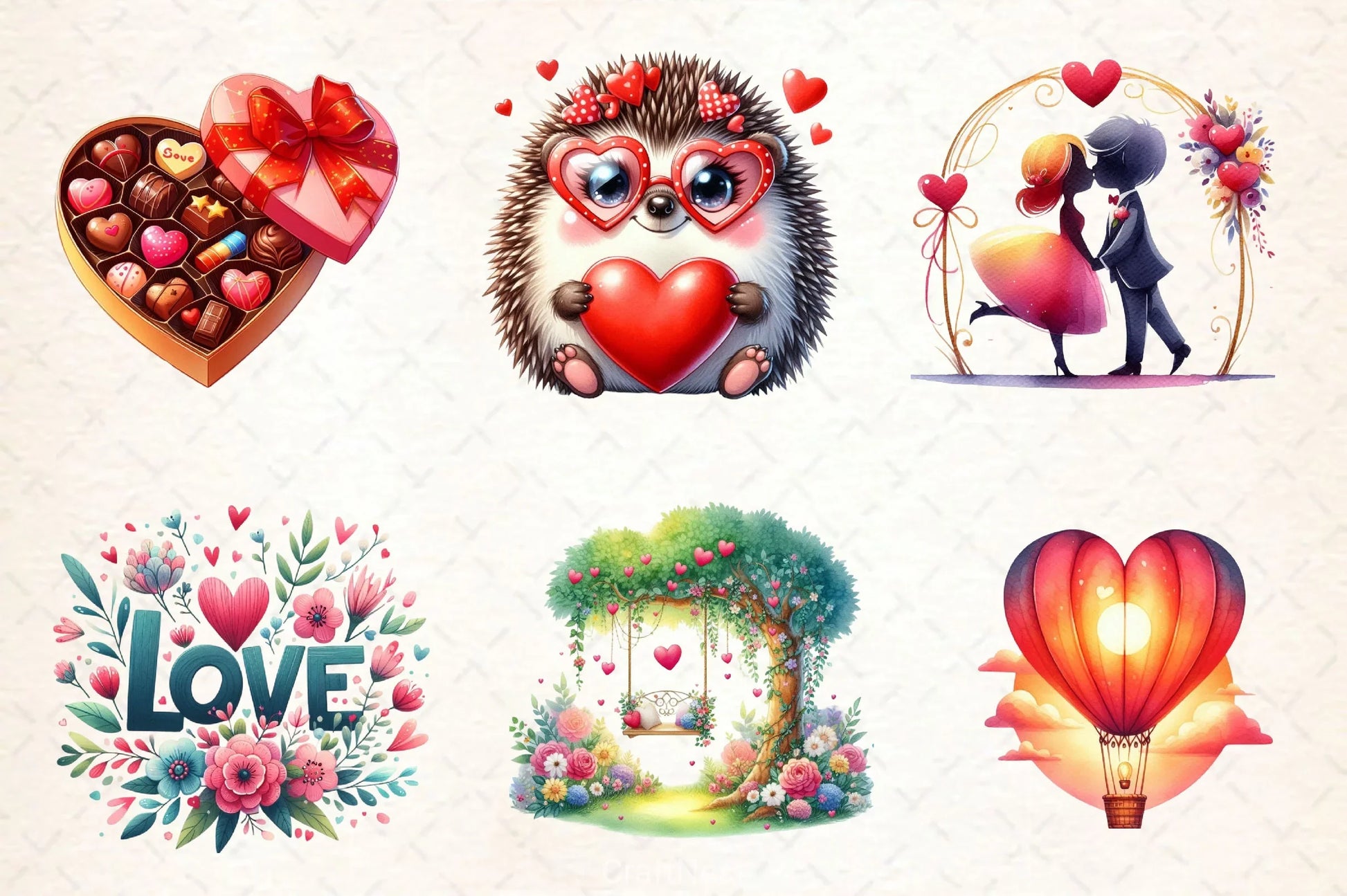 Retro Valentine's Clipart Bundle - CraftNest - Digital Crafting and Art