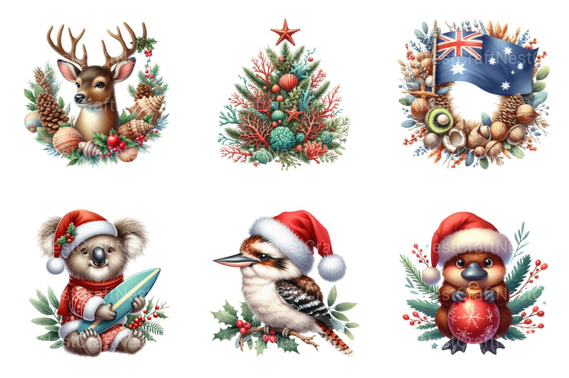 Australian Christmas Clipart Bundle - CraftNest - Digital Crafting and Art
