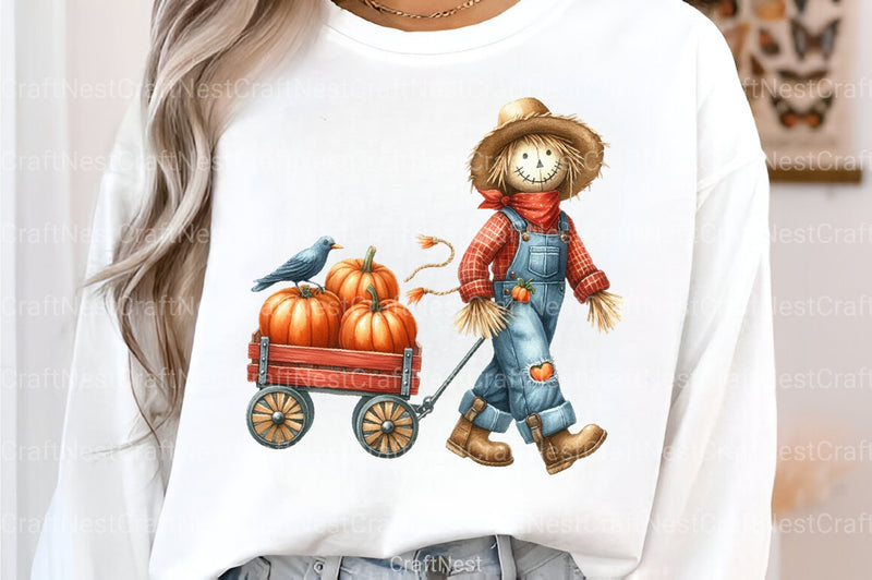 Scarecrow Autumn Fall Halloween Clipart Bundle - CraftNest - Digital Crafting and Art
