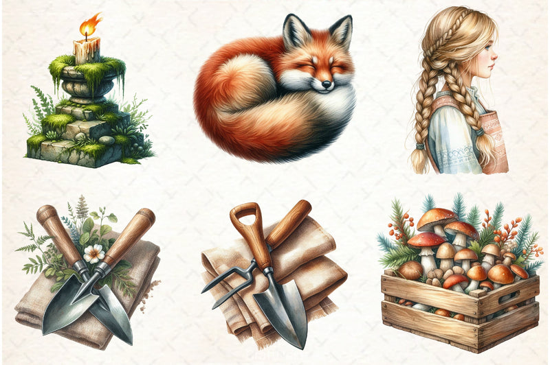 Nordic Summer Clipart Bundle - CraftNest - Digital Crafting and Art