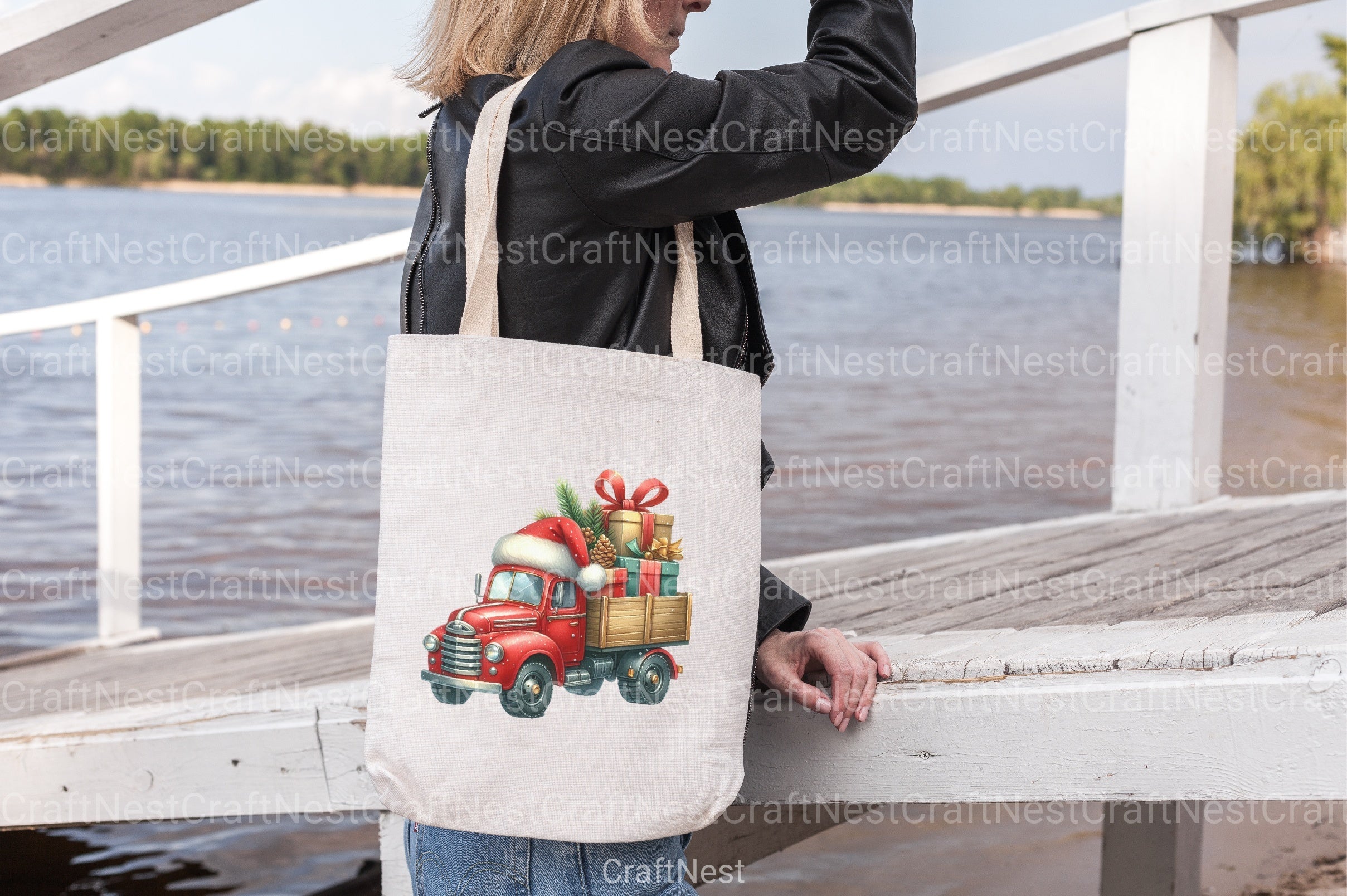 Christmas Truck Clipart Bundle 1 - CraftNest - Digital Crafting and Art