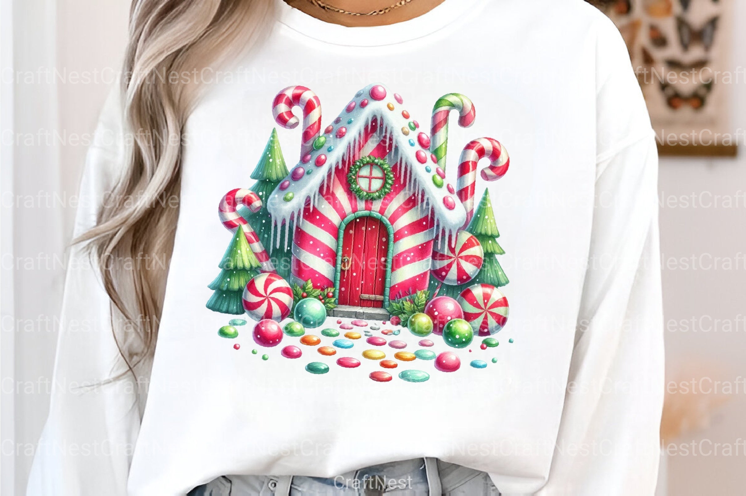 Whimsical Christmas Houses Clipart Bundle - CraftNest - Digital Crafting and Art