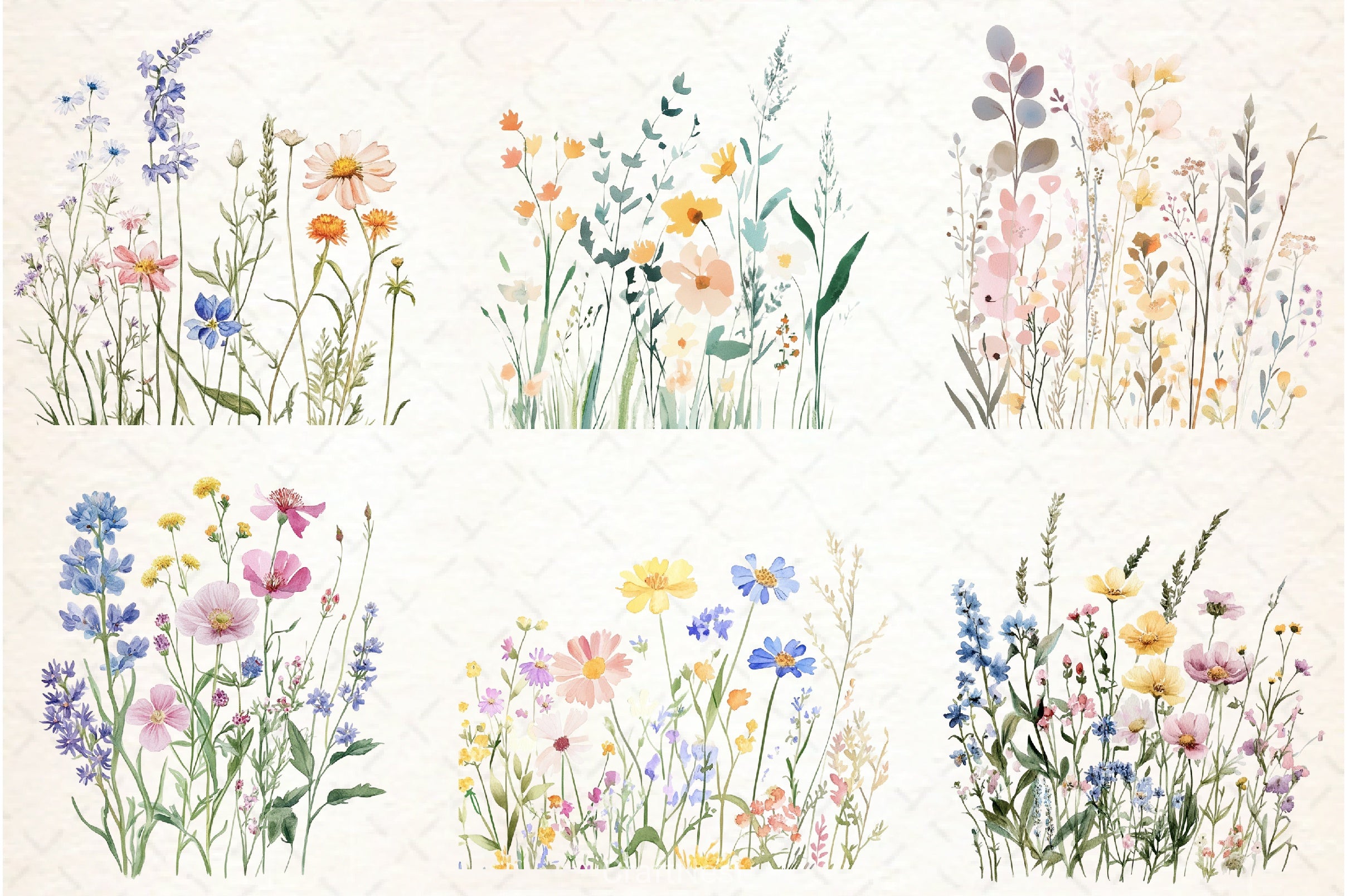 Wildflower Meadow Clipart Bundle - CraftNest - Digital Crafting and Art